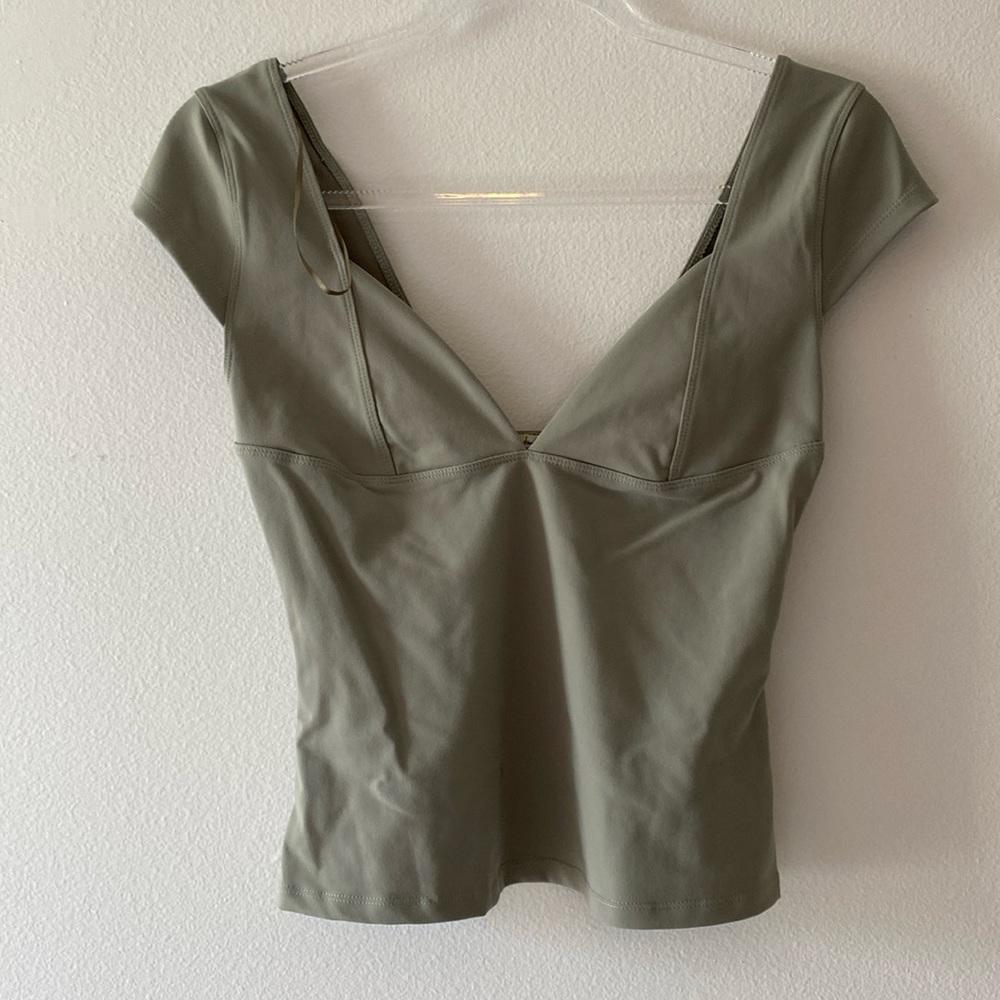 Free people duo corset cami. green